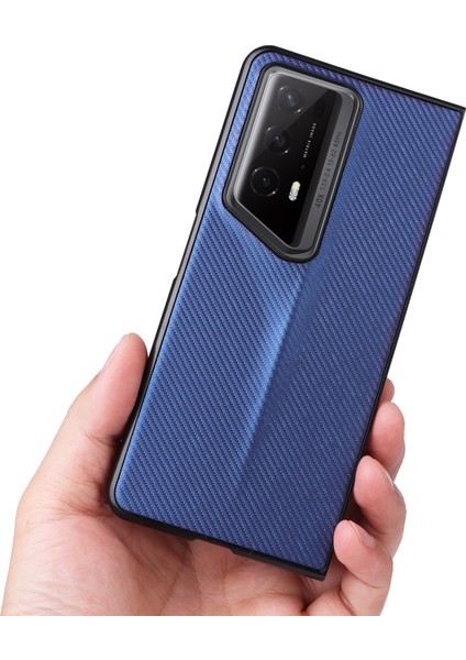 Honor Magic V2 Rsr Karbon Fiber Doku Deri Kaplamalı Pc Telefon Kapağı (Yurt Dışından)