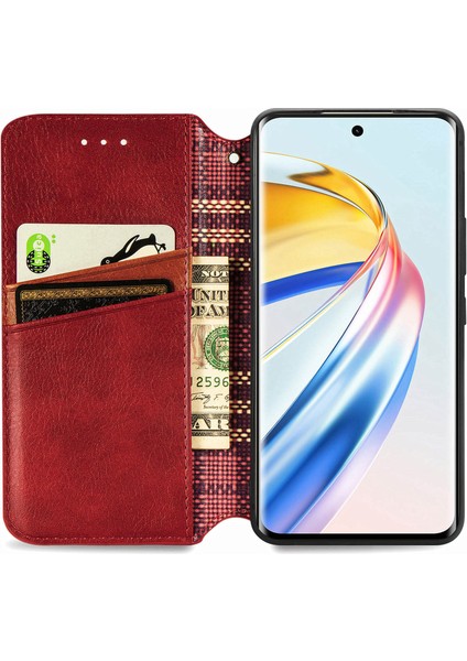 Honor X9B 5g / Magic6 Lite 5g / X50 5g Manyetik Pu Deri Telefon Kapağı (Yurt Dışından) fırsatları