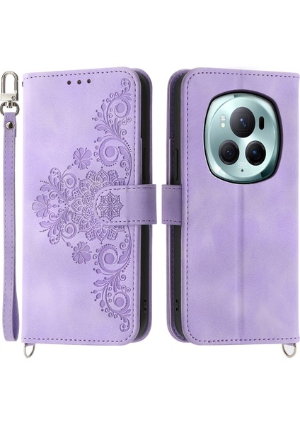 Honor Magic6 Pro 5g Cüzdan Pu Deri Crossbody Telefon Kapağı (Yurt Dışından)