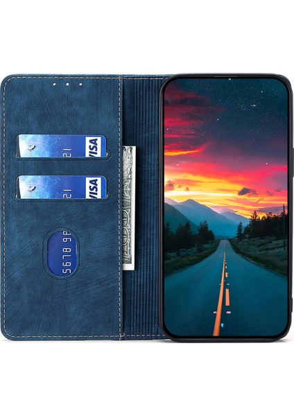 Huawei Nova 12I 4g Deri Telefon Kılıfı Rfıd Engelleme Standı Kapağı (Yurt Dışından)