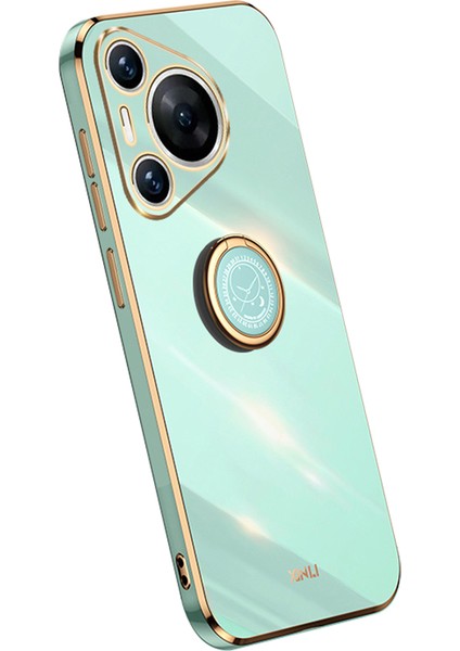 Huawei Pura 70 Tpu Düşme Önleyici Halka Kickstand Galvanik Telefon Kapağı (Yurt Dışından)