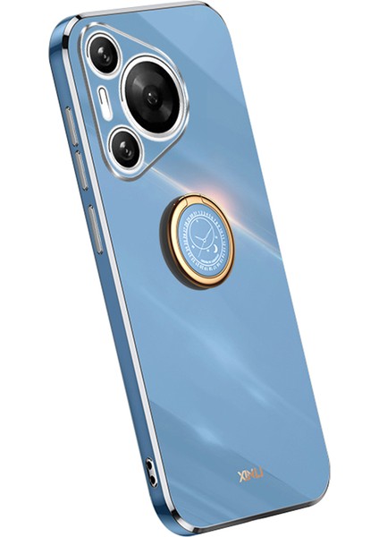 Huawei Pura 70 Tpu Düşme Önleyici Halka Kickstand Galvanik Telefon Kapağı (Yurt Dışından)