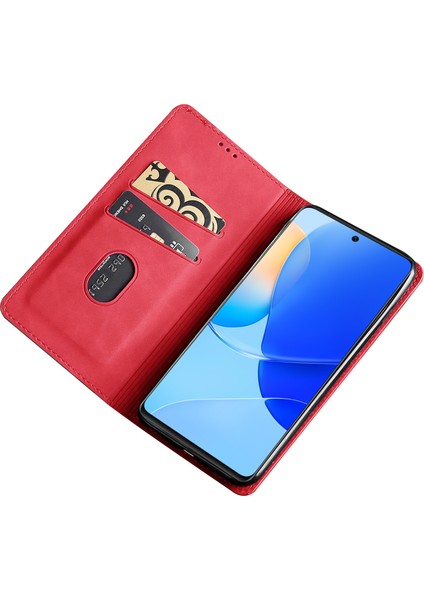 Huawei Nova 12I 4g Anti-Drop Standlı Kart Tutucu Pu Deri Telefon Kapağı (Yurt Dışından)