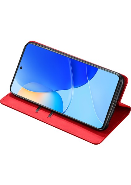 Huawei Nova 12I 4g Anti-Drop Standlı Kart Tutucu Pu Deri Telefon Kapağı (Yurt Dışından)