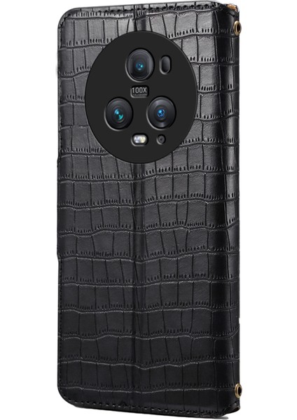 Honor Magic5 Pro Deri Timsah Doku Standı Cep Telefonu Kapağı (Yurt Dışından) indirimleri