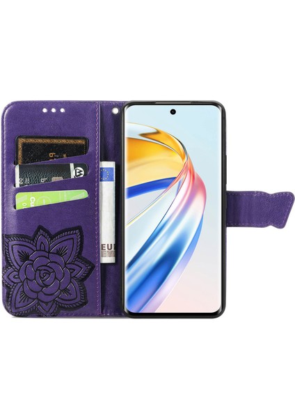 Honor X9B 5g / Magic6 Lite 5g Standı Pu Deri Kılıf (Yurt Dışından)