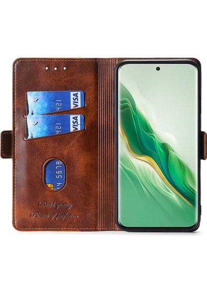 Honor Magic6 Pro 5g Deri Cüzdan Retro Telefon Kapağı (Yurt Dışından)