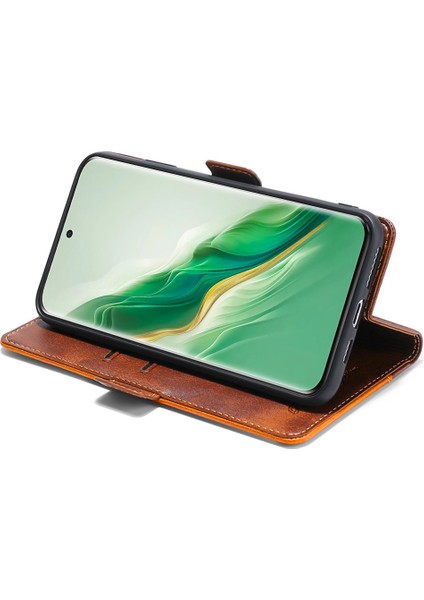 Honor Magic6 Pro 5g Deri Cüzdan Retro Telefon Kapağı (Yurt Dışından)