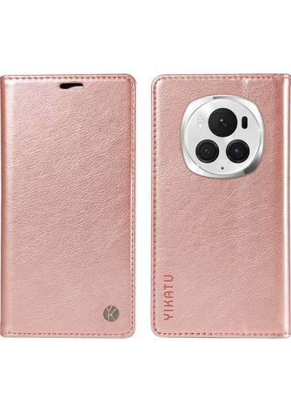 Honor Magic6 Pro 5g Manyetik Kapanış Deri Çevirmeli Telefon Kapağı (Yurt Dışından)