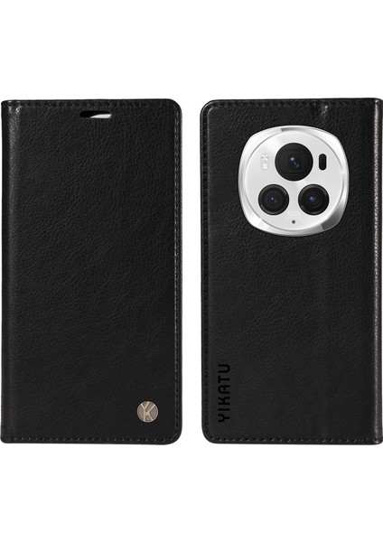 Honor Magic6 Pro 5g Manyetik Kapanış Deri Çevirmeli Telefon Kapağı (Yurt Dışından)