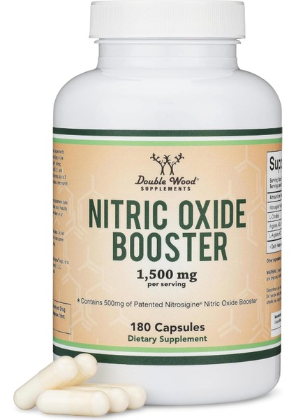 Nitric Oxide Supplement (Stim Free Pre Workout) - Nitric Oxide Booster With Nitrosigine L Arginine And L Citrulline (Clinically Studied To Boost No2 Nitric Oxide Flow) 180 Capsul