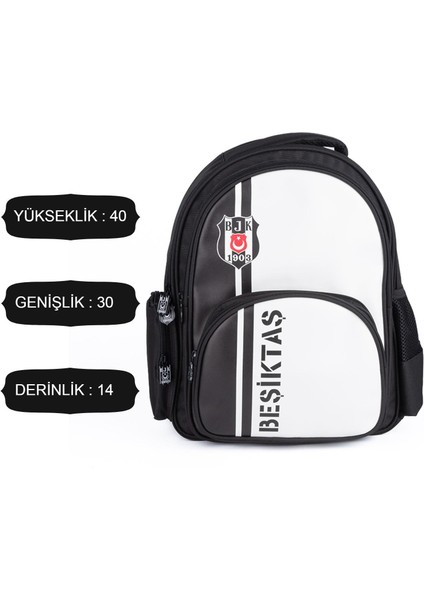 3 Bölmeli Suni Deri Okul Çantası (24348)