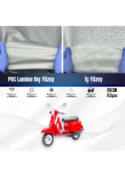 Ultra Shop Vespa Px 200 Su Geçirmez Motosiklet Branda 4 Mevsime Uygun Motor Branda