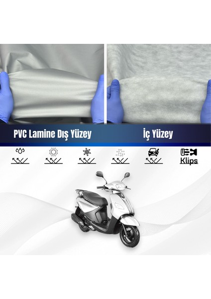 Ultra Shop Volta Apec 125 Su Geçirmez Motosiklet Branda 4 Mevsime Uygun Motor Branda