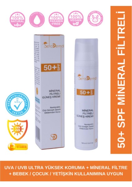 Seraderma Mineral Filtreli Güneş Kremi 100 ml