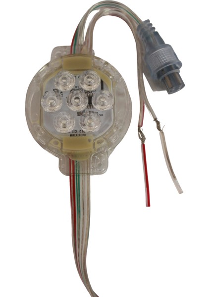 24 Volt 50MM Adreslenebilir Argb Lunapark Ledi WS2811 Argb Pixel Modül LED (30 Adet)