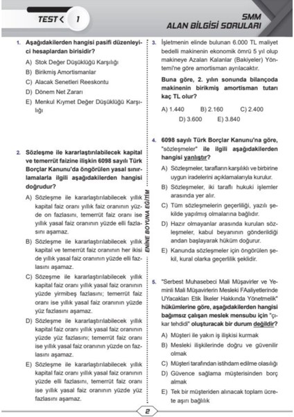 SMMM Çıkacak Sorular Pdf Eğitim Seti
