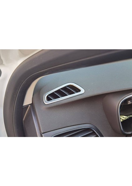 Renault Megane 4 Krom Havalandırma Çerçevesi Üst Konsol Taşlı 2 Parça 2016-2020 Arası