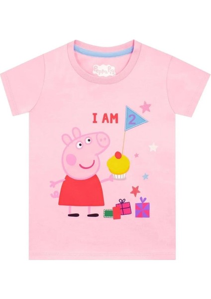 Peppa Pig Doğum Günü Kız Çocuk T-Shirt