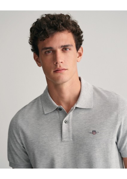 Erkek Gri Regular Fit Logolu Polo 2210.93 indirimleri
