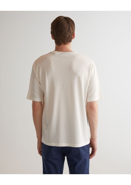 Erkek Krem Regular Fit Bisiklet Yaka Logolu T-Shirt 2324137T.113 fiyatları