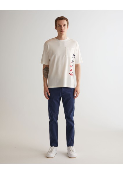 Erkek Krem Regular Fit Bisiklet Yaka Logolu T-Shirt 2324137T.113 modelleri