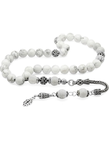 925 Ayar Gümüş Püsküllü Küre Kesim Havlit Doğaltaş Tesbih modelleri