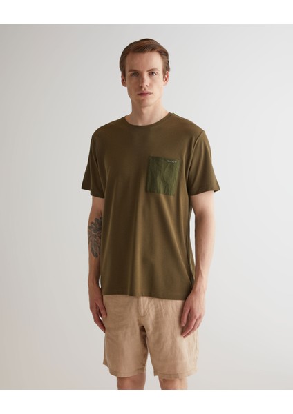 Erkek Yeşil Regular Fit Bisiklet Yaka T-Shirt 2324145T.301