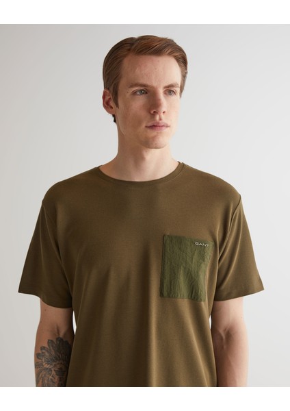 Erkek Yeşil Regular Fit Bisiklet Yaka T-Shirt 2324145T.301 fırsatları