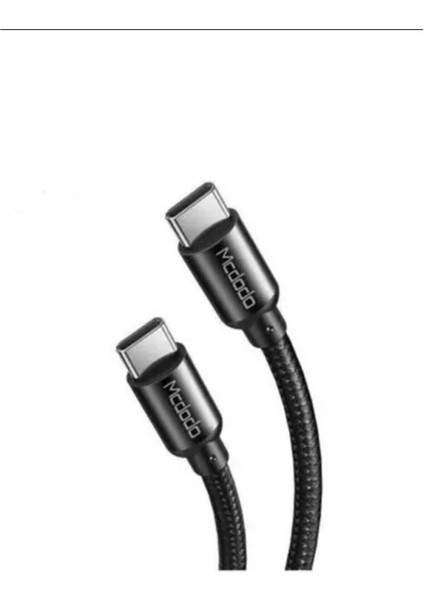 Mcdodo Type-C To Type-C Data-Şarj Kablosu 60W 3A 1m-Siyah CA-7141