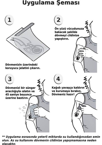 Gerçekci 2 Li Gül Desen Geçici Dövme