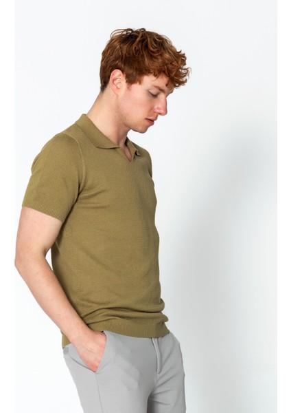 Erkek Regular Fit Yazlık Rahat Gömlek Yaka T-Shirt fırsatları