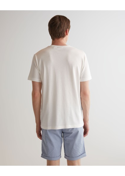 Erkek Krem Regular Fit Bisiklet Yaka Desenli T-Shirt 2324140T.113 fiyatları