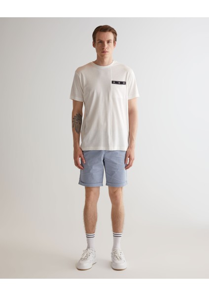 Erkek Krem Regular Fit Bisiklet Yaka Desenli T-Shirt 2324140T.113 modelleri