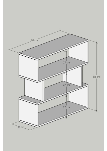 Shelfx Çok Amaçlı Ahşap Modern Kitaplık