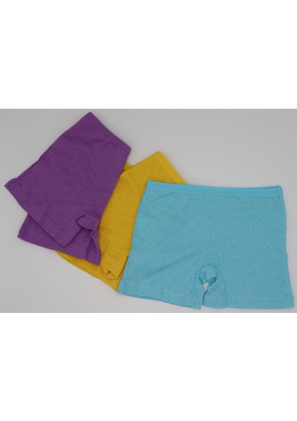 Kız 3'lü Jakarlı Boxer Short fiyatları