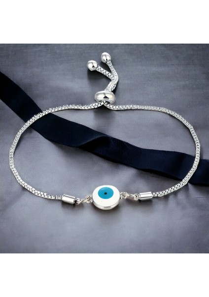 Bayan Nazar Boncuklu Gri Bileklik PS3576 fiyatları