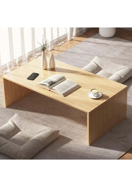 Wild Wood Orta Sehpa Ham Görünüm Ahşap Şeffaf Vernik Su Geçirmez 30MM Kalınlık 100X50 cm
