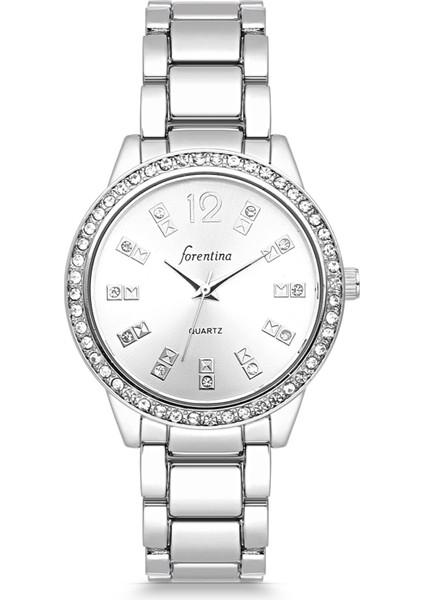 Bayan Gri Metal Kol Saati Taşlı Bileklik Hediye Set PS3567 modelleri