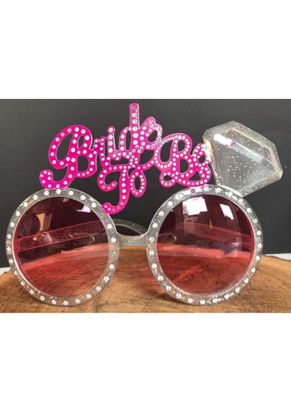 1 Adet Pembe Renkli Bride To Be Gelin Gözlüğü + 6 Adet Renkli Bride Team Nedime Gözlükleri 15X10 cm fırsatları