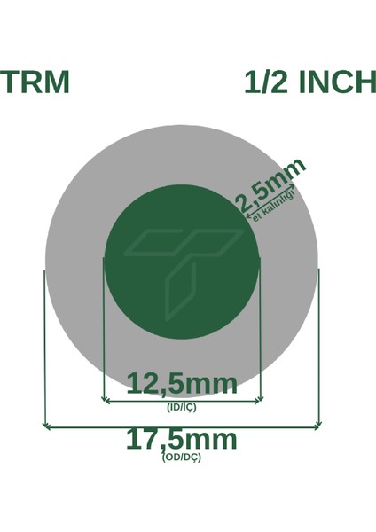 Termo Alçak Basınçlı Su Hortumu Tırtıklı 100 Metre 1/2 Inch İç Çap: 12,5 mm
