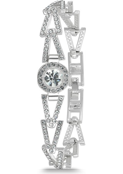 Bayan Gri Metal Kol Saati Bileklik Hediye Set PS3574 modelleri