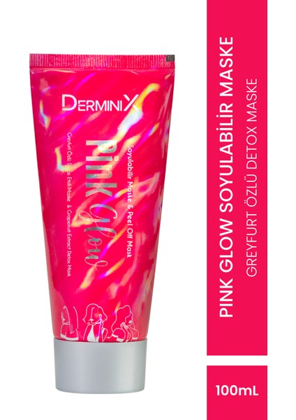 Pink Glow Detox Etkili Greyfurt Özlü Soyulabilir Maske 100ML