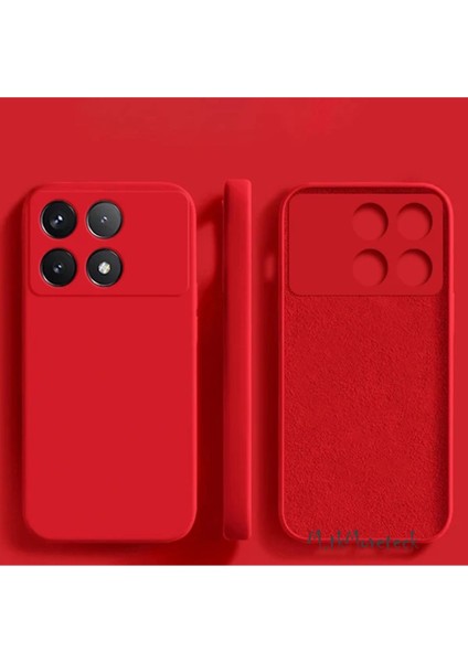 Xiaomi Poco X6 Pro Kılıf Lansman Kamera Korumalı Içi Kadife Yumuşak Renkli Silikon Mat Hisli Süet