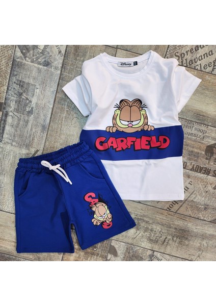 Erkek Çocuk Garfield Şortlu Alt Üst Takım
