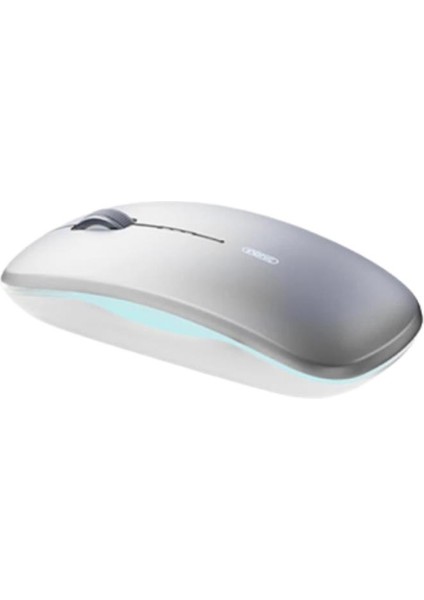 2.4g Şarj Edilebilir Süper Sessiz Ultra Ince Mouse, Şık Işıklı, Metal Silindirli Mouse