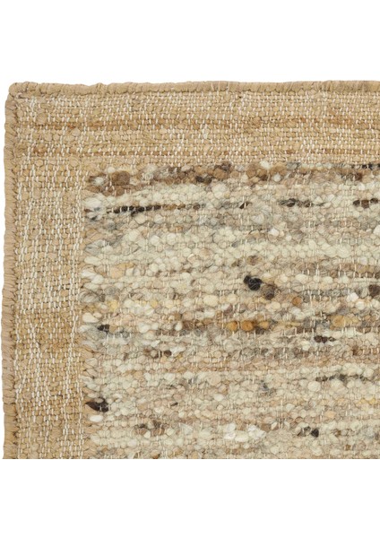 Wool 01 Multi Natural Halı Jüt Halı Yolluk El Dokuma Jüt Kilim Hasır Halı Bohem El Halısı Yün Halı