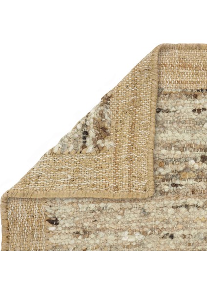 Wool 01 Multi Natural Halı Jüt Halı Yolluk El Dokuma Jüt Kilim Hasır Halı Bohem El Halısı Yün Halı