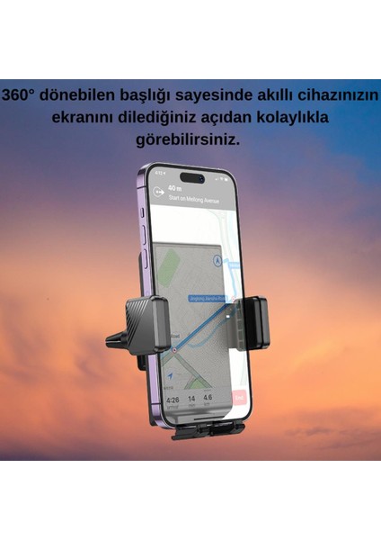 Airvent Havalandırma Girişli Araç Içi Telefon Tutucu, Klipsli Düşmez Titremez Telefon Tutucu fırsatları