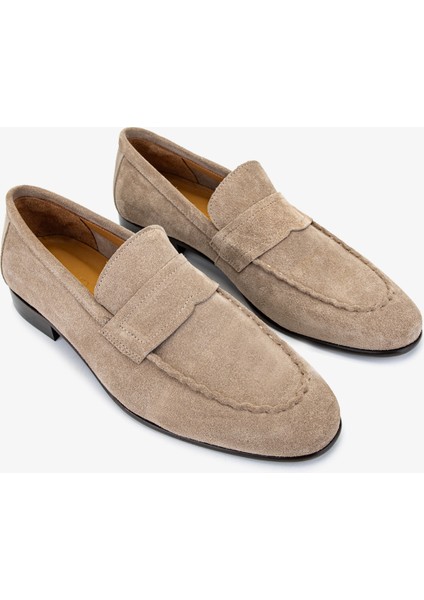 Thonas Erkek Bej Süet Deri Loafer Ayakkabı 537 3 Erk Ayk Y24 fiyatları